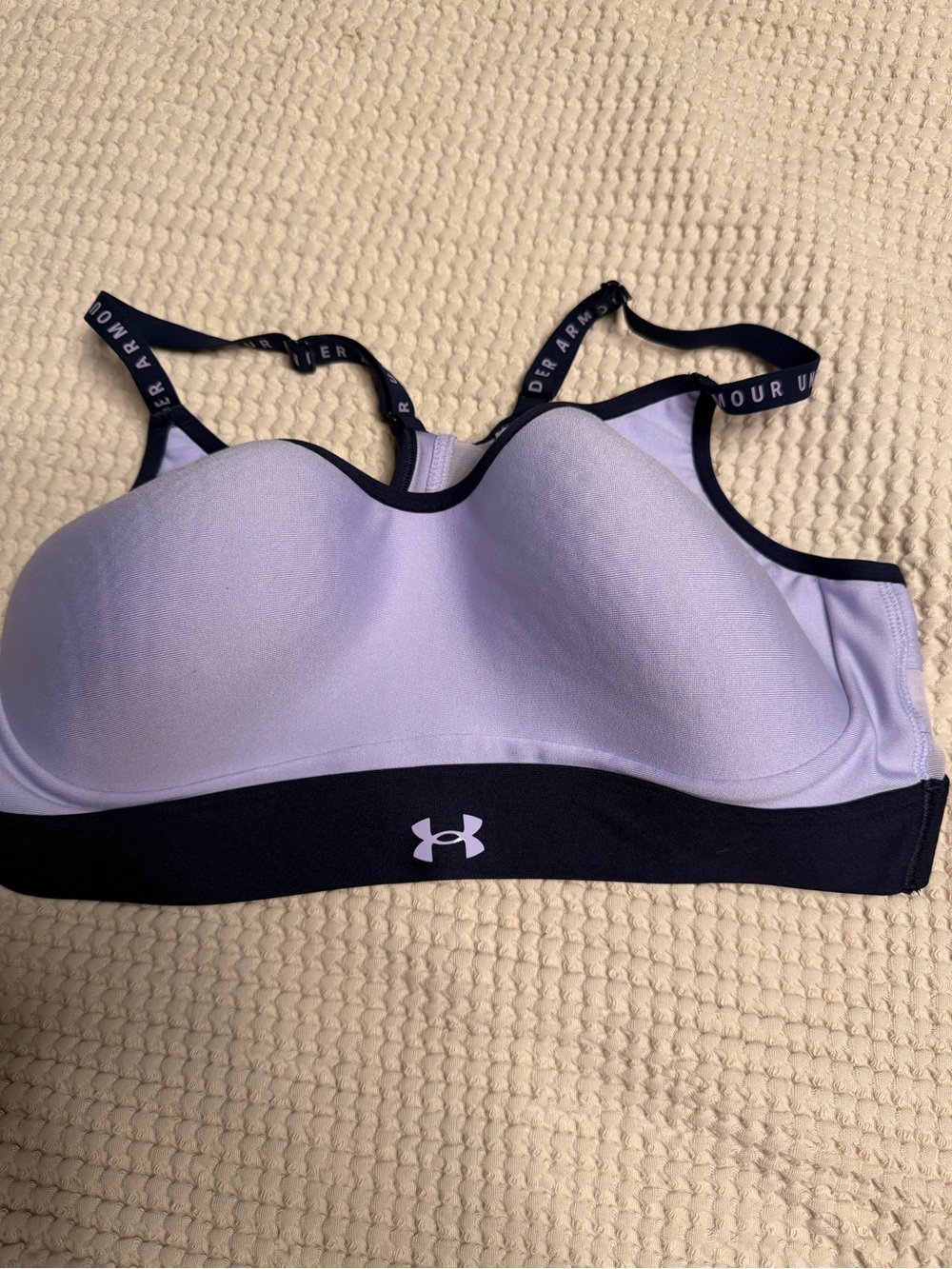 Under Armour Infinity Low Impact Wirefree Sports Bra Purple Navy M